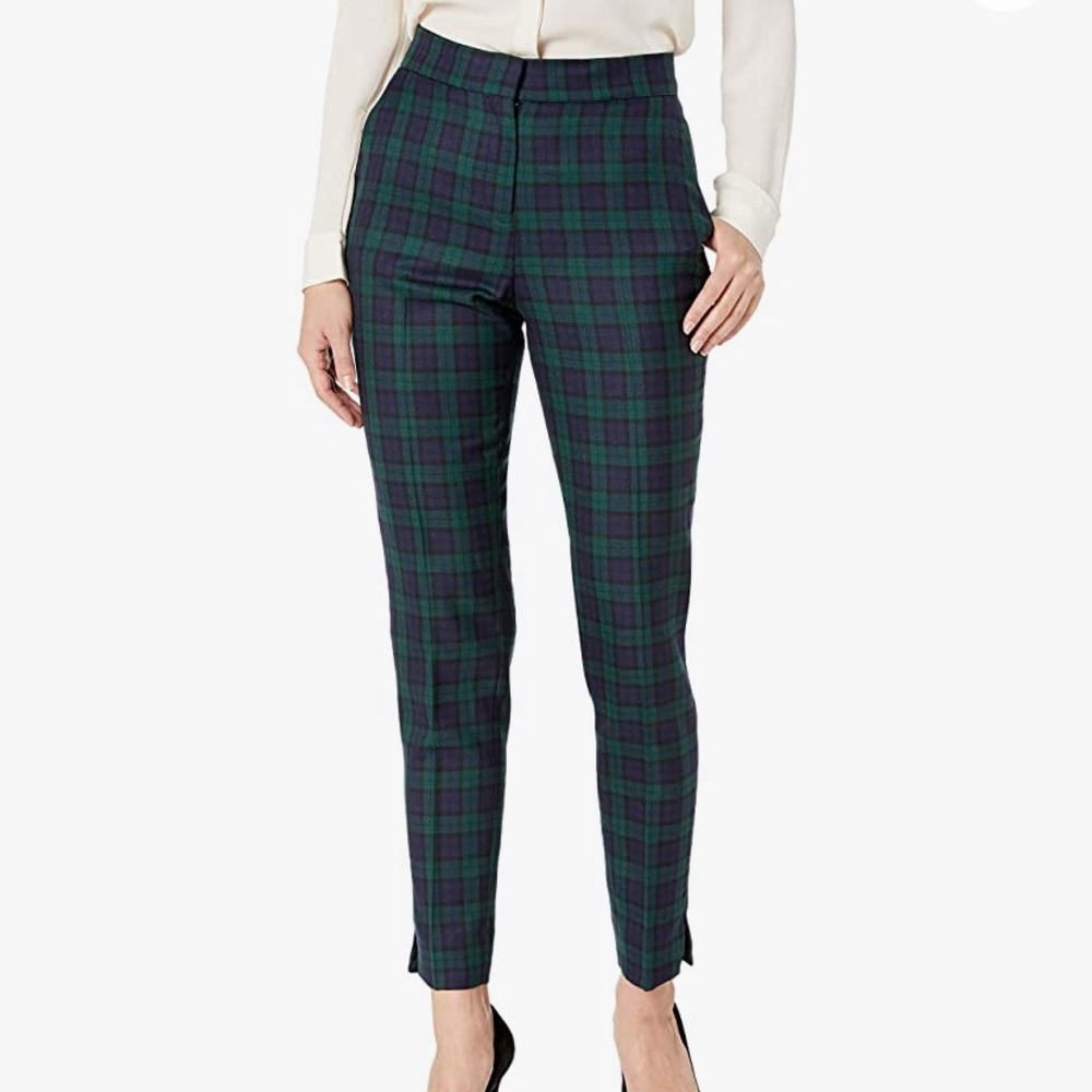 NWT Pendleton Wool Ankle Pants blue plaid